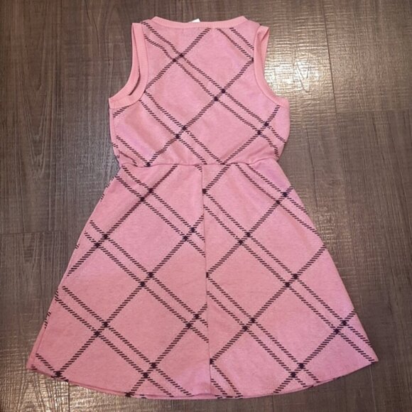 3/$20 Paper Doll Plaid Sweater Dress Fit & Flare Sleeveless Fall Preppy Vneck - Picture 9 of 10